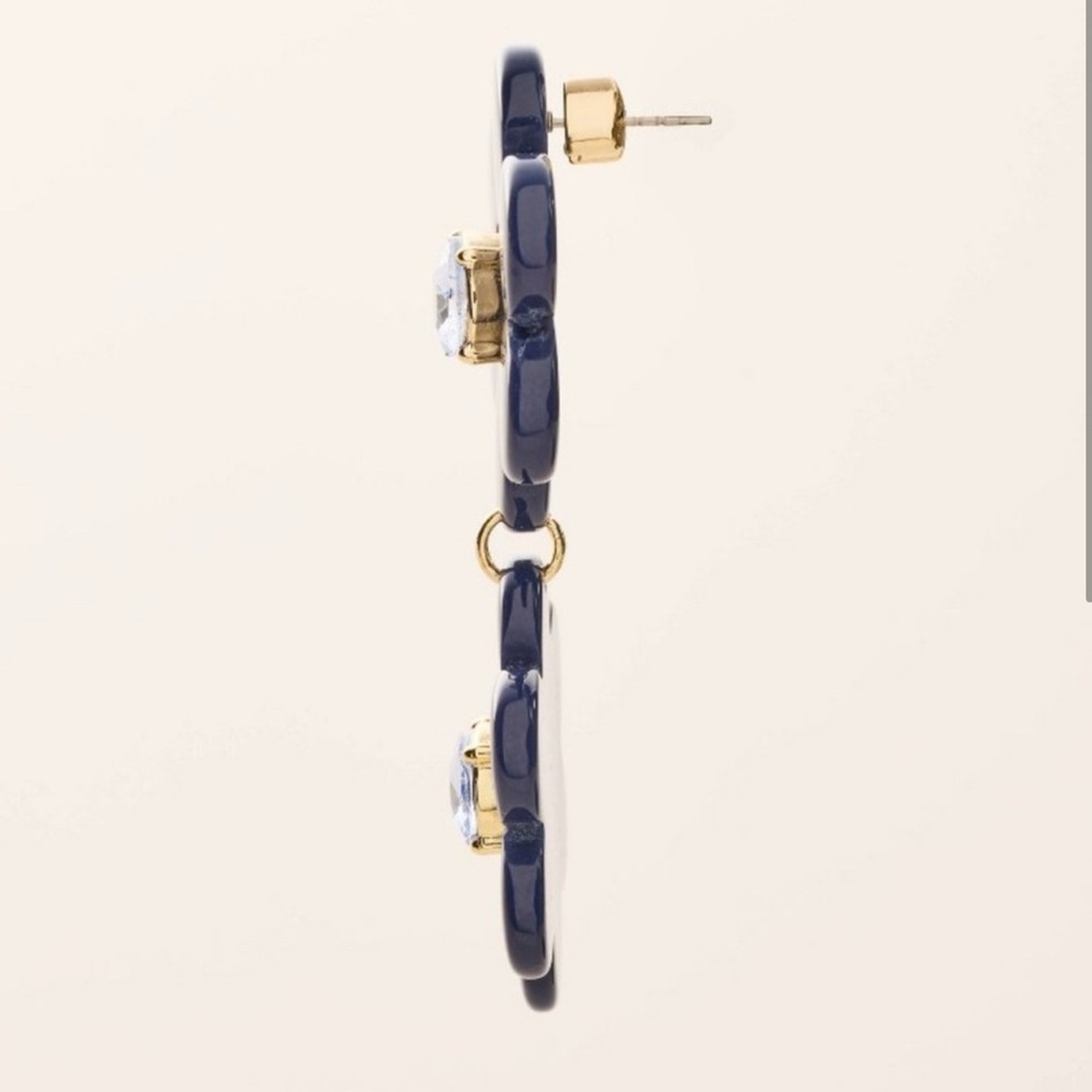♠️💙 kate spade X Target Floral Linear Earrings Blue * Limited Edition * - Picture 5 of 7